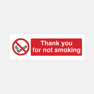 Thank You For Not Smoking Sign - 23287087333559