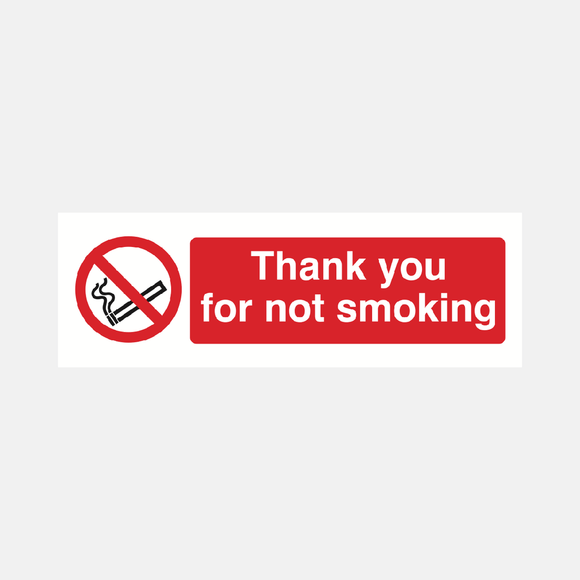Thank You For Not Smoking Sign - 23287087333559
