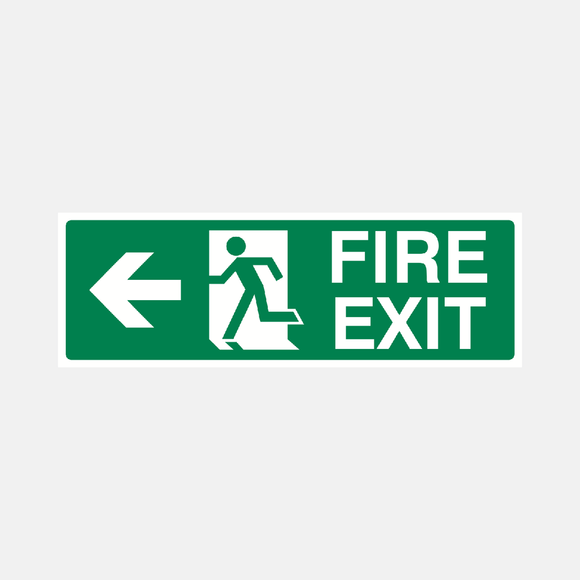 Fire Exit Left Sign Raymac Signs