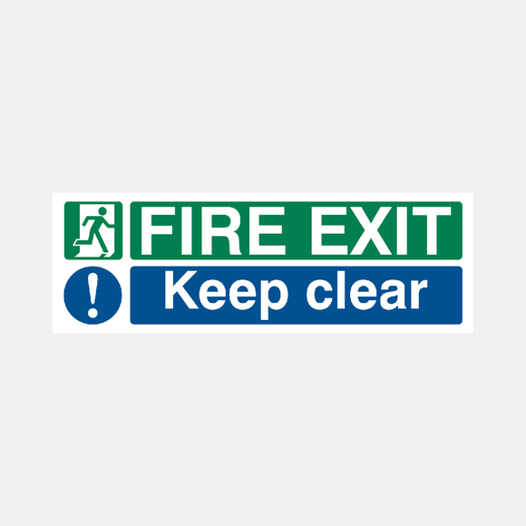 Fire Exit Keep Clear Sign Raymac Signs