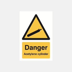 Danger Acetylene Cylinder Sign - 23287614800055