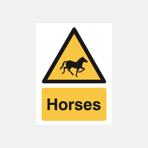 Warning Horses Sign - 23287881400503