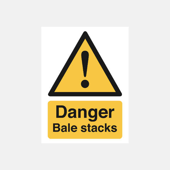 Danger bale stacks sign Raymac Signs