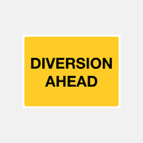 Flood Warning Diversion Ahead Sign - 23487565201591