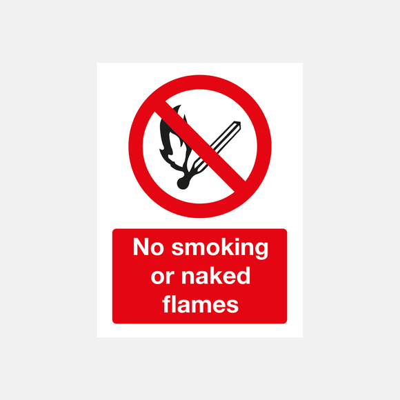No Smoking No Naked Flames Sign