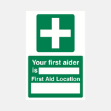 Your First Aider Sign - 23287397908663