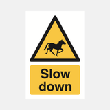 Slow Down Horses Sign - 23287558963383