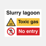 Slurry Lagoon Toxic Gas No Entry Sign - 23287848075447