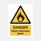 Danger Highly Flammable Gases Sign - 23287888085175