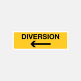 Flood Warning Diversion Left Arrow Sign - 23487897927863