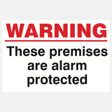 Warning These Premises Are Alarm Protected Sign - 23287421730999