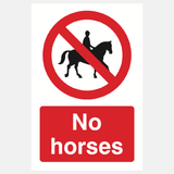 No Horses Sign - 23287257628855