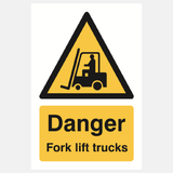 Danger Fork Lift Trucks Sign - 23287499358391
