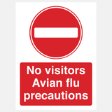 No Visitors Avian Flu Precaution Sign - 23288090067127
