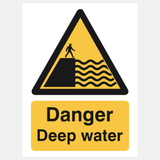 Danger Deep Water Sign - 23287907614903
