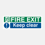 Fire Exit Keep Clear Sign - 23288086364343