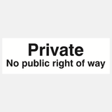 Private No Public Right of Way Sign - 23286881550519