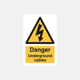 Danger Underground Cables Sign - 23287510237367