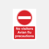 No Visitors Avian Flu Precaution Sign - 23288090099895