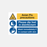 Avian Flu Precautions Sign - 23288107401399