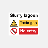 Slurry Lagoon Toxic Gas No Entry Sign - 23287848140983