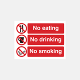 No Eating No Drinking No Smoking Sign - 23287977935031