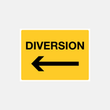 Flood Warning Diversion Left Arrow Sign - 23487898058935