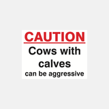 Caution Cows With Calves Can Be Aggressive Sign - 23287787978935