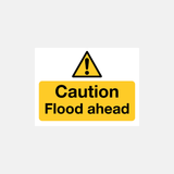 Flood Warning Caution Flood Ahead Sign - 23487822233783