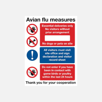 Biosecurity Signs (Avian Flu Signage / Bird Flu Signage)