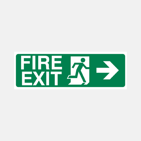 Fire Exit Right Sign Raymac Signs