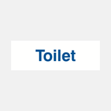 Toilet Sign - Blue On White - 23287183474871