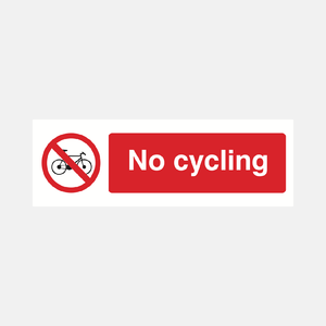 No Cycling Sign - 23287110434999