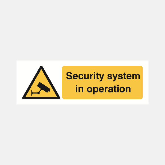 Security System In Operation Sign - 23287053058231
