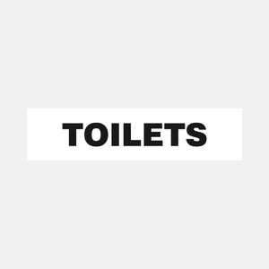 Toilet Sign - Black On White - 23288046747831