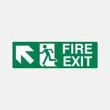 Fire Exit Up Left Sign - 23288065228983