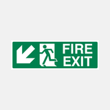 Fire Exit Down Left Sign - 23288073748663