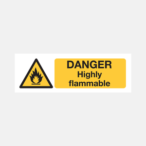 Danger Highly Flammable Sign - 31566582743223