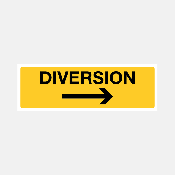 Flood Warning Diversion Right Arrow Sign - 23488141787319