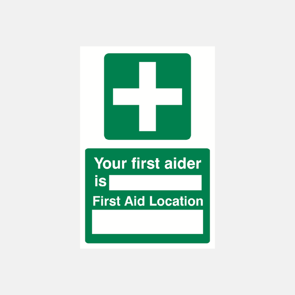 Your First Aider Sign Raymac Signs