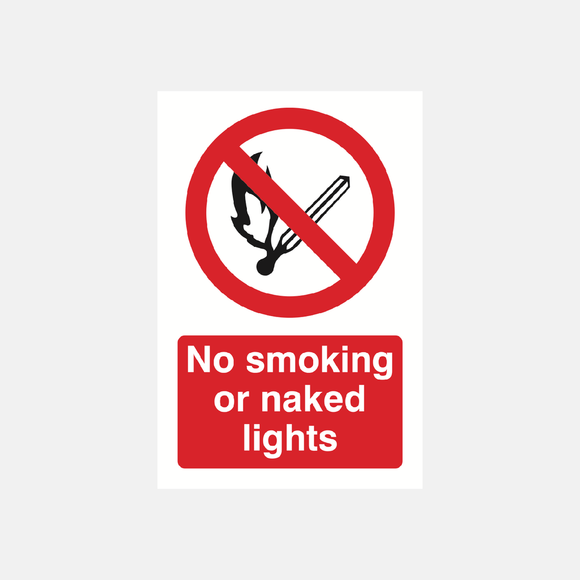 No Smoking or Naked Lights Sign Raymac Signs