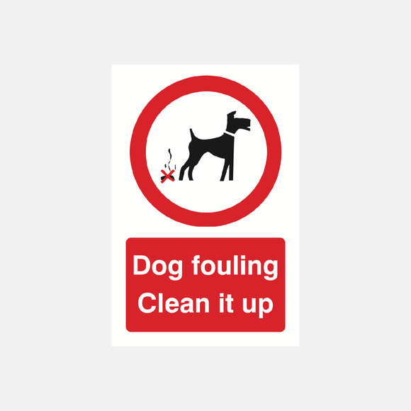 Dog Fouling Clean It Up Sign - 23287348265143