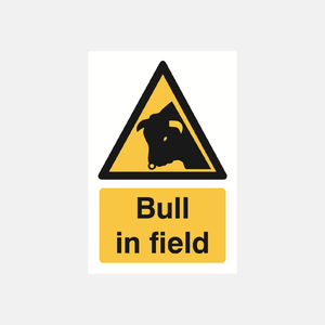 Bull In Field Sign - 23287482450103