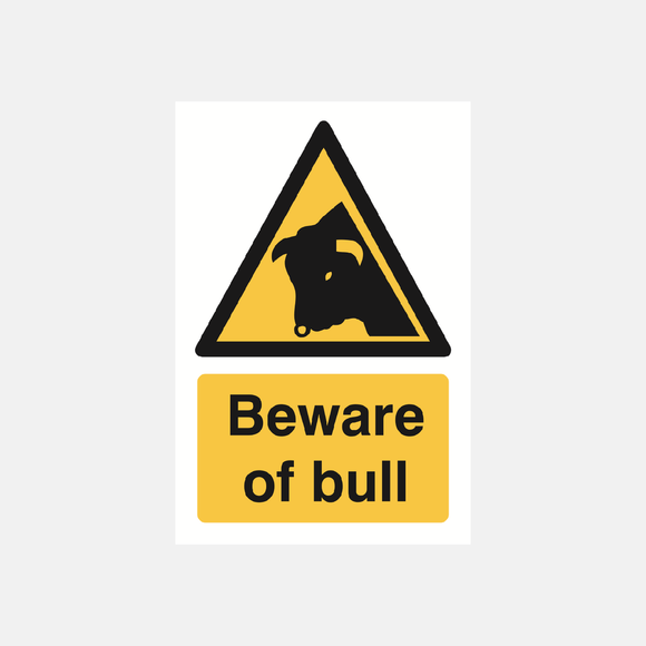 Beware Of Bull Sign - 23287489233079