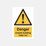 Danger Unsafe Building Keep Out Sign - 23287519117495