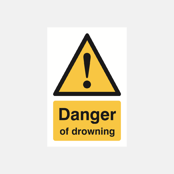 Danger Of Drowning Sign - 23287532978359