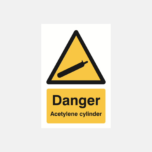 Danger Acetylene Cylinder Sign Raymac Signs