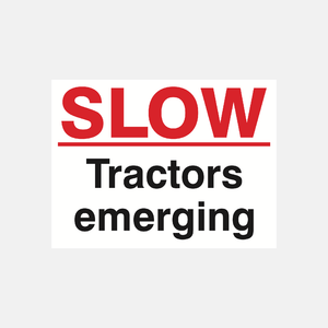 Slow Tractors Emerging Sign - 23287799709879