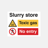 Slurry Store Toxic Gas No Entry Sign - 23287842078903