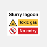 Slurry Lagoon Toxic Gas No Entry Sign - 23287848042679